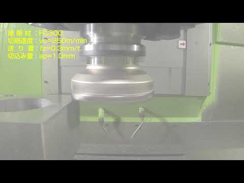 刃先振れ調整式鋳鉄加工用正面削りカッタ WSF406W FC300加工