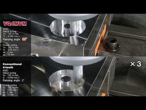 High-Performance End Mill「VQ4MVM」~Comparison of Donut Pockets~