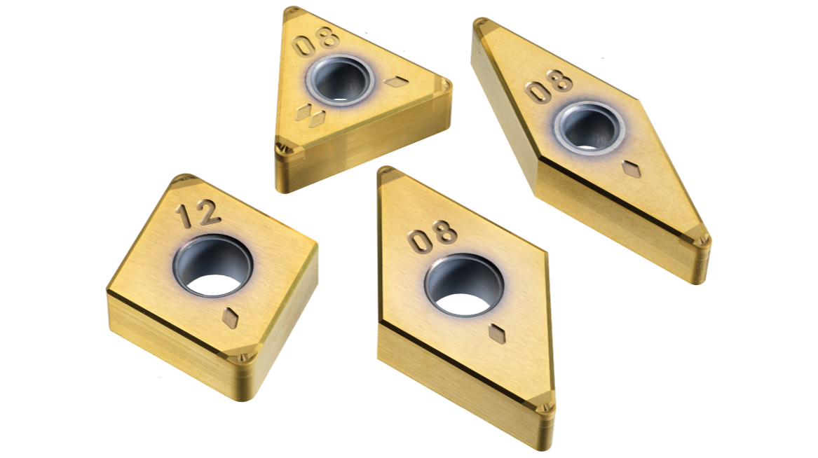 Addition to the coated CBN grade BC8220 of a BL Chipbreaker for machining high hardness materials at light and medium depths of cut.