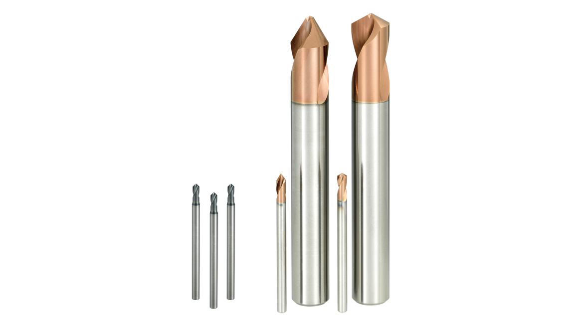 Solid Carbide Drills for Centering and Chamfering DLE