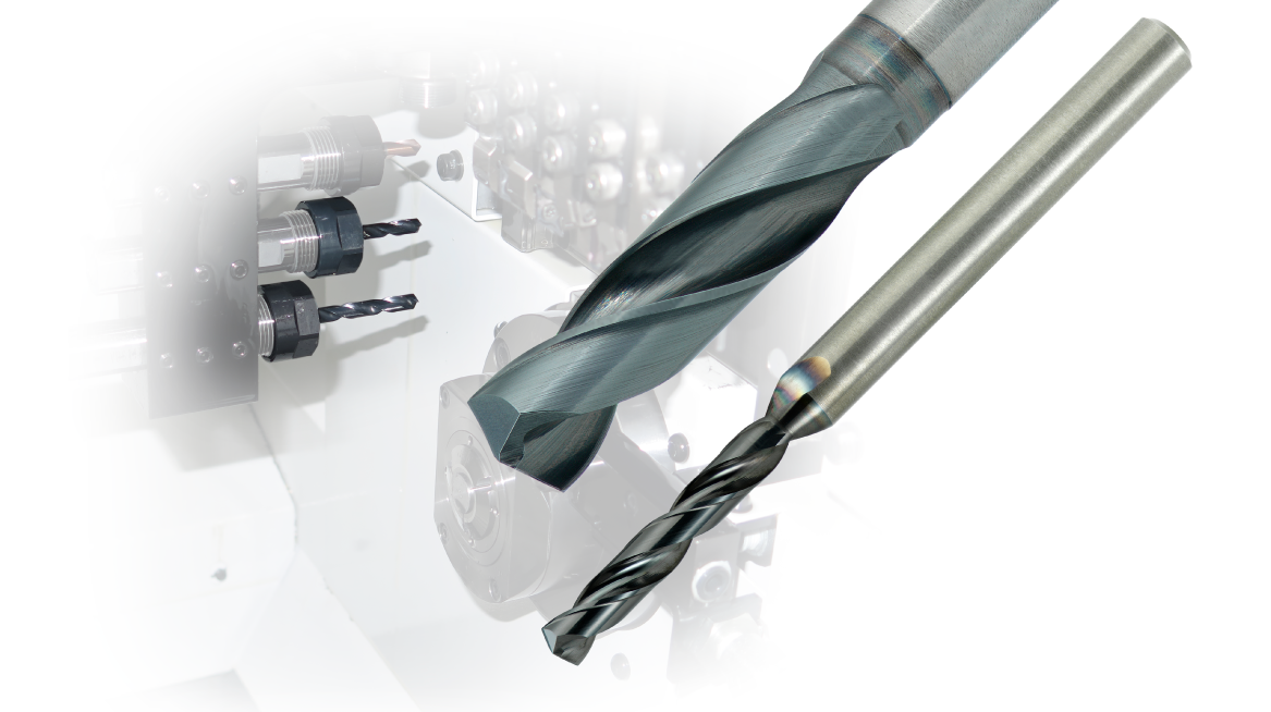 Solid Carbide Drill for Swiss-type Automatic & Small CNC Lathes DWAE