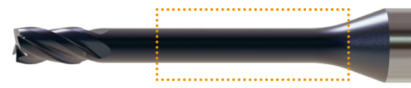 End mill, Multi-flute, Long neck