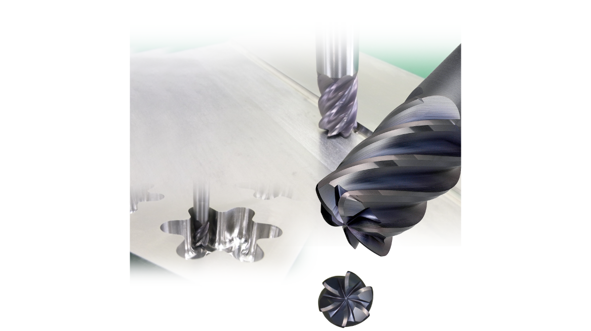 Duplex Corner Radius End Mills for High Feed Machining VFFDRB